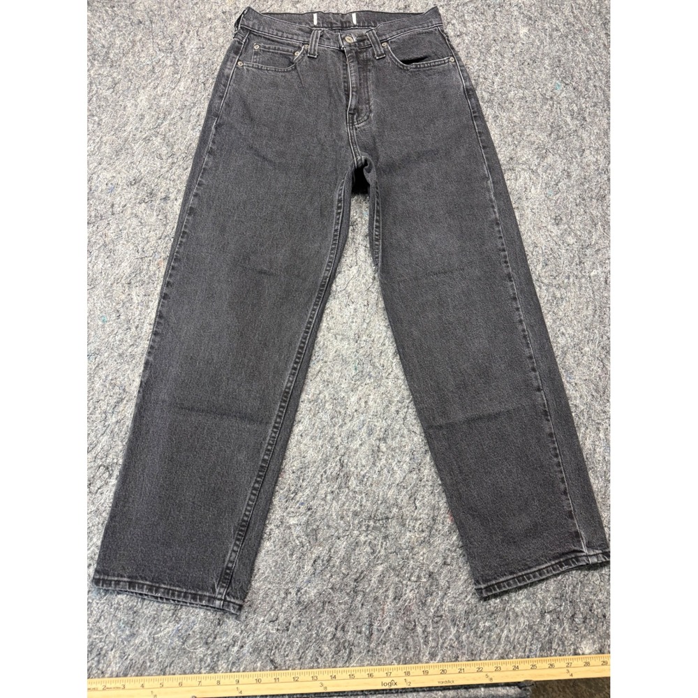 Hollister Mens Relaxed Straight Leg Jeans Black Faded Denim‎ 28x30 331D2483